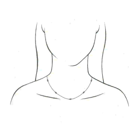 Lab-Grown Diamond 5-Station Necklace 68577 - POPULAR CHOICE - Image 4