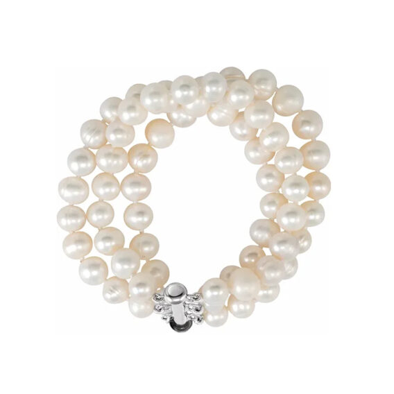 Three Strand Freshwater Cultured Pearl Bracelet  - 67262