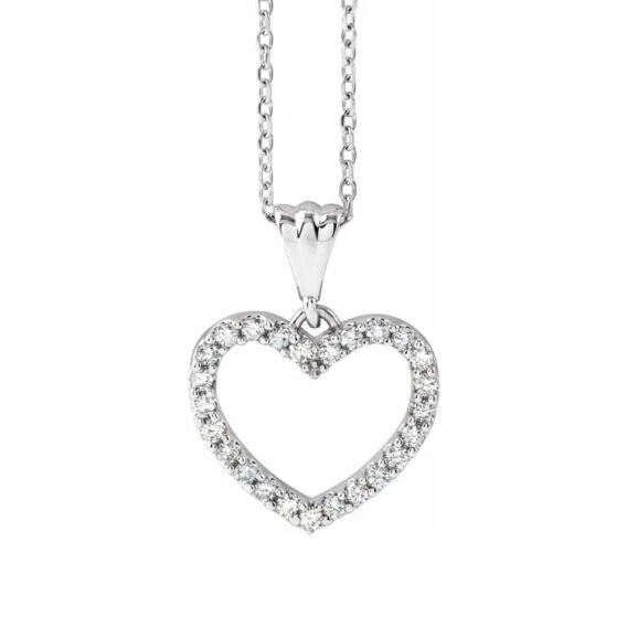Diamond Heart Necklace - 67533 - Image 3