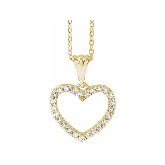 Diamond Heart Necklace - 67533 - Image 7