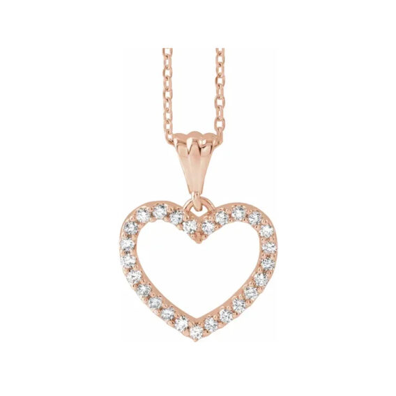 Diamond Heart Necklace - 67533 - Image 8