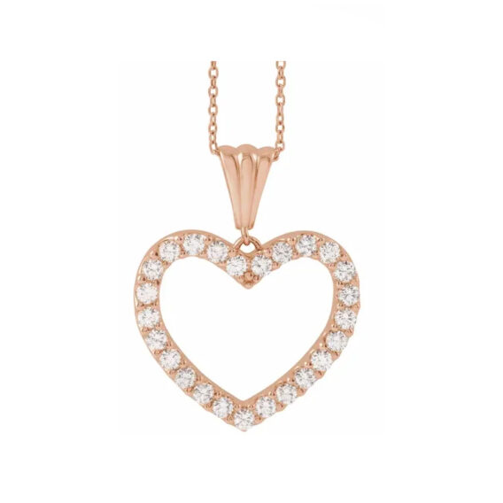 Diamond Heart Necklace - 67533 - Image 9