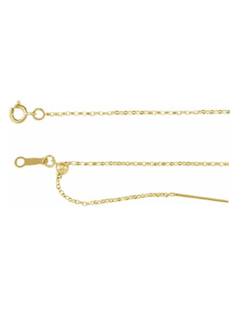 Adjustable Chain Bracelet, 1mm Threader Rolo Chain - CH1204AB
