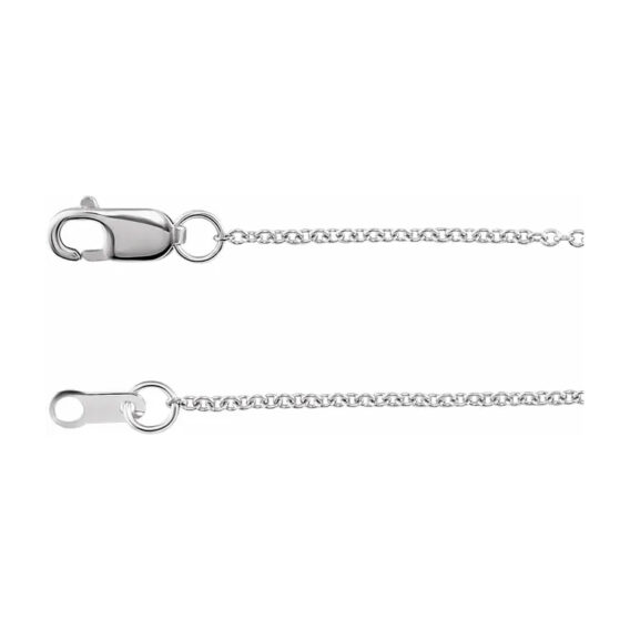 Adjustable Chain Bracelet, 1mm Diamond-Cut Cable Chain - CH1101AB - Image 2