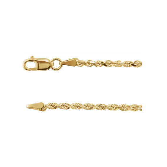 Chain Bracelet, 1.8mm Diamond Cut Rope Chain - CH949