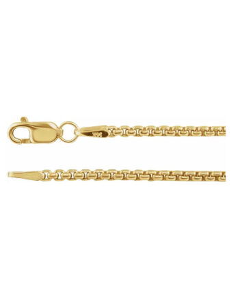 Chain Bracelet (1mm, 1.8mm and 2.6mm) Rounded Box Chain -  CH1090