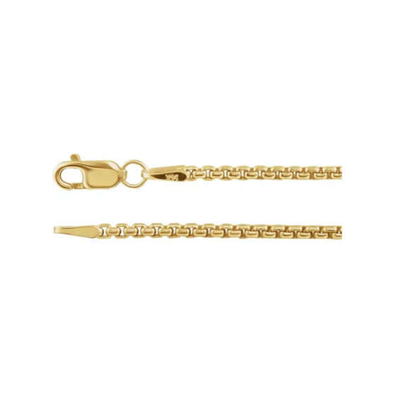 Chain Bracelet (1mm, 1.8mm and 2.6mm) Rounded Box Chain -  CH1090