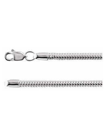 Sterling Silver Chain Necklace, (1.25 or 1.50mm) Snake Diamond Cut Style - CH443