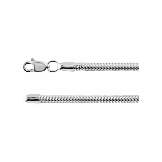 Sterling Silver Chain Necklace, (1.25 or 1.50mm) Snake Diamond Cut Style - CH443