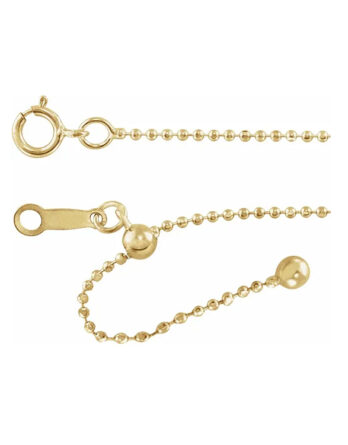 Adjustable Chain Necklace, 1mm Bead Chain - CH1119