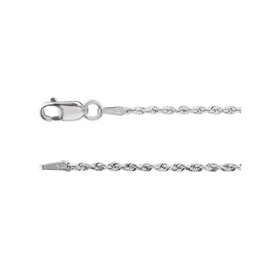 Chain Bracelet, 1.3mm Diamond-Cut Rope Chain - CH947 - Image 2