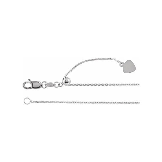 Adjustable Chain Necklace, 1mm Cable Chain - CH982 Popular Choice - Image 2