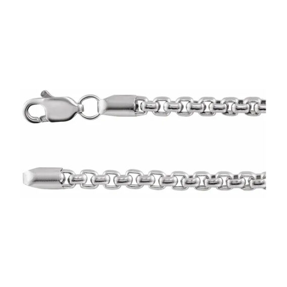 Chain Bracelet (1mm, 1.8mm and 2.6mm) Rounded Box Chain -  CH1090 - Image 7