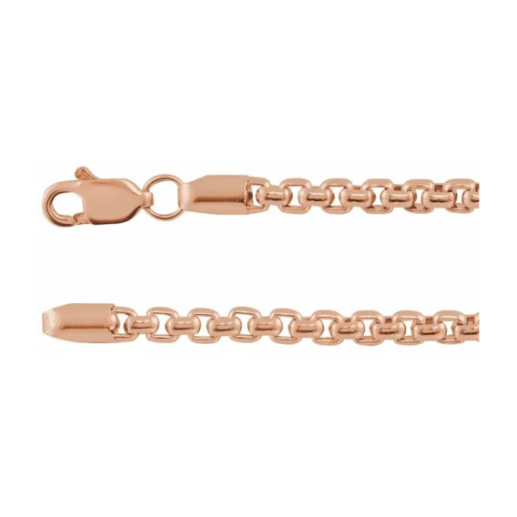 Chain Bracelet (1mm, 1.8mm and 2.6mm) Rounded Box Chain -  CH1090 - Image 8