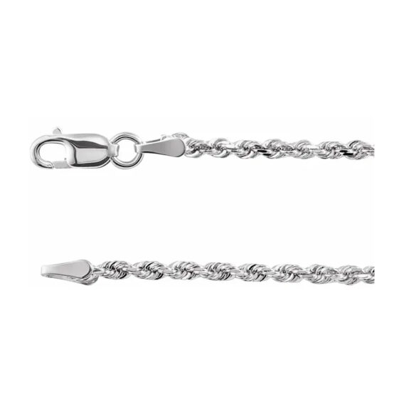Chain Bracelet, 1.8mm Diamond Cut Rope Chain - CH949 - Image 2