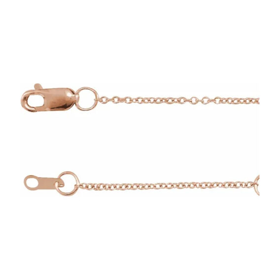 Adjustable Chain Bracelet, 1mm Diamond-Cut Cable Chain - CH1101AB - Image 3