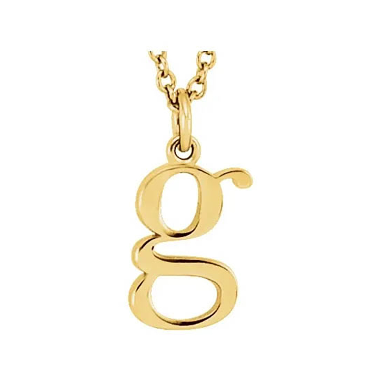 Lowercase Initial Necklace - 85780 - Image 2