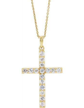 Cross Necklace with Diamonds R42308 POPULAR CHOICE