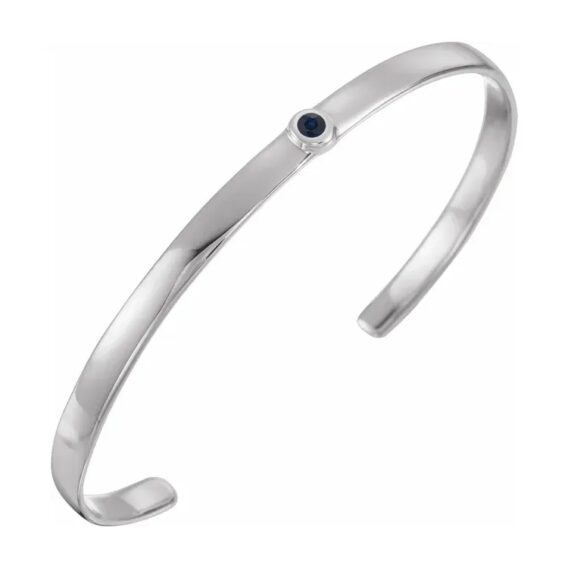 Birthstone Bracelet, Cuff Style -  BRC764 - Image 6
