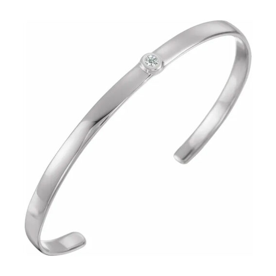 Birthstone Bracelet, Cuff Style -  BRC764 - Image 8