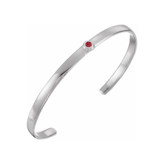 Birthstone Bracelet, Cuff Style -  BRC764 - Image 13