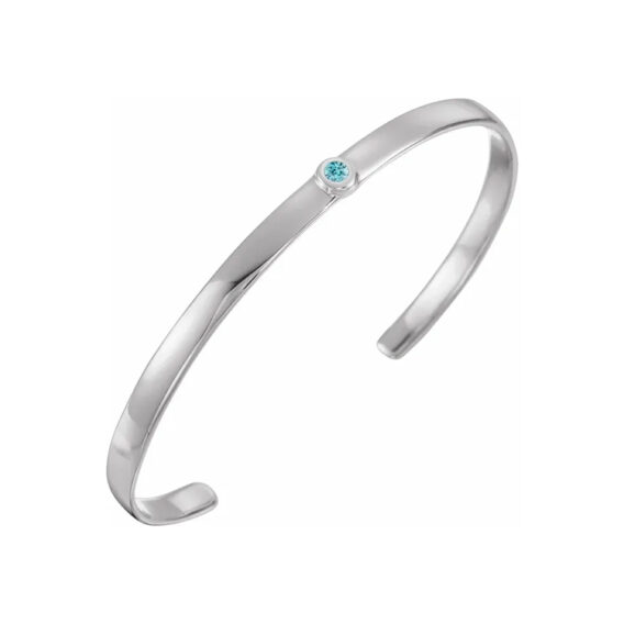 Birthstone Bracelet, Cuff Style -  BRC764