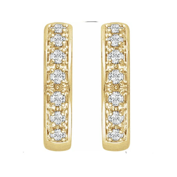 Hinged Diamond Hoop Earrings 67154 - Image 6