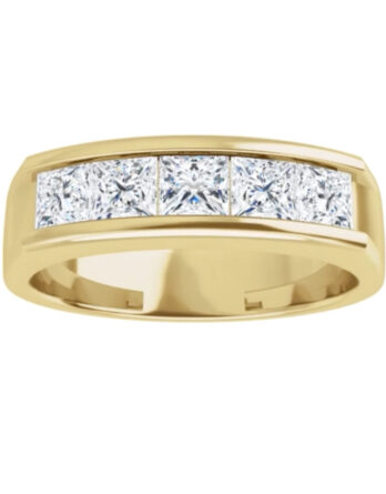 Mens Wedding Band, Channel-Set Diamond Band - 122785