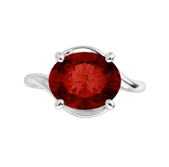 Ruby Ring, Oval Shape - 72042 - Image 6