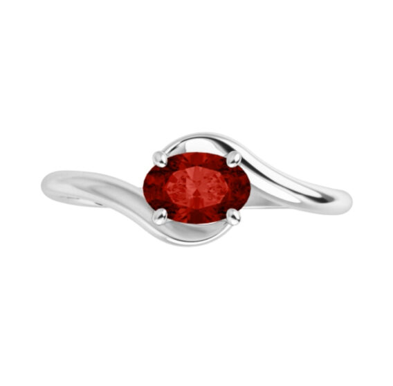 Ruby Ring, Oval Shape - 72042 - Image 4
