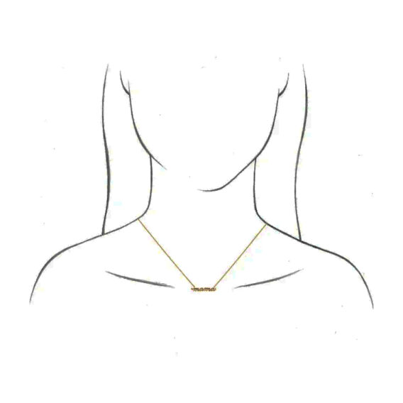 Necklace, Mama Script Design - 87395 - Image 5