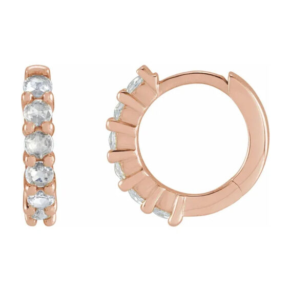 Gemstone Hoop Earrings - 87181 - Image 3