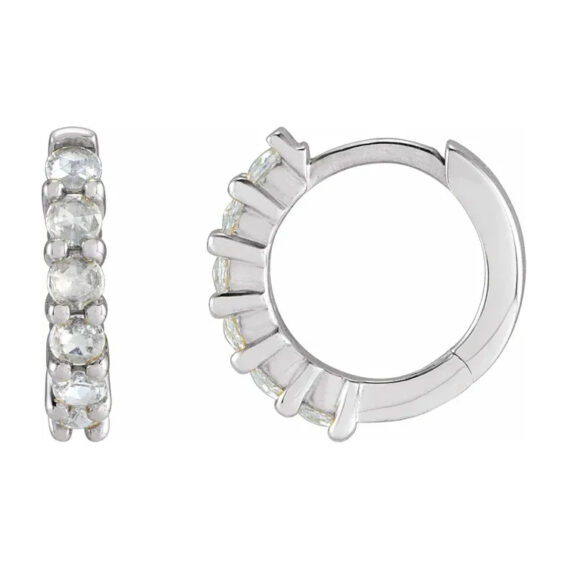Gemstone Hoop Earrings - 87181 - Image 6