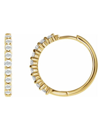 Gemstone Hoop Earrings - 87181