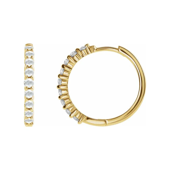 Gemstone Hoop Earrings - 87181