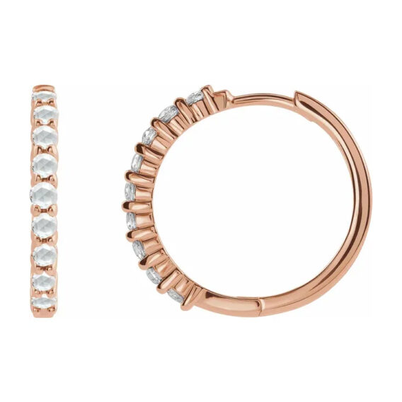 Gemstone Hoop Earrings - 87181 - Image 4