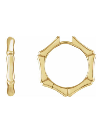 Hoop Earrings, Bamboo inspired Design - 88147