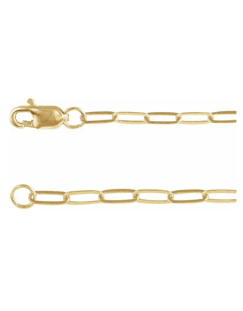 Chain Necklace, 2.1mm Cable Paperclip Style - CH1099