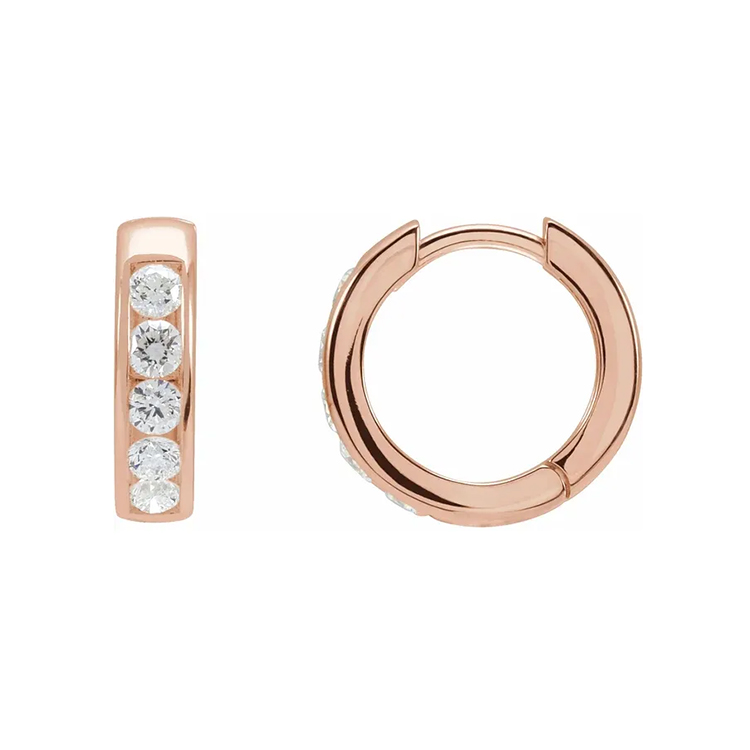 Huggie Hoop Earrings, Lab-Grown Diamonds - 88108