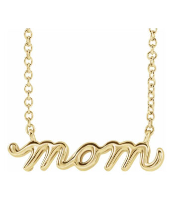 Necklace, Script Mom Design - 87396