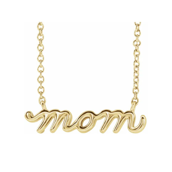 Necklace, Script Mom Design - 87396