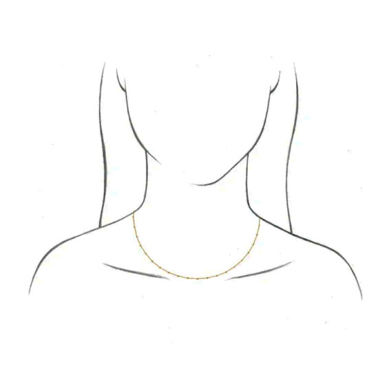 Cable Chain Necklace, .85mm Chain Width with Faceted Beads - CH1111 - Image 3