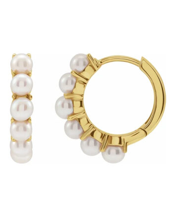 Pearl Huggie Earrings - 688758