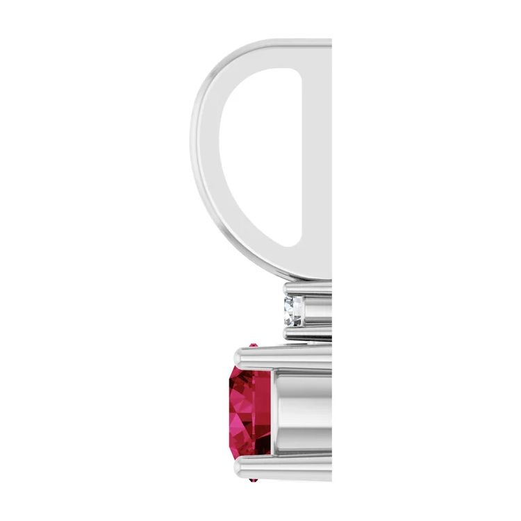 Birthstone Pendant, Diamond Accented Style - 88002 - Image 17