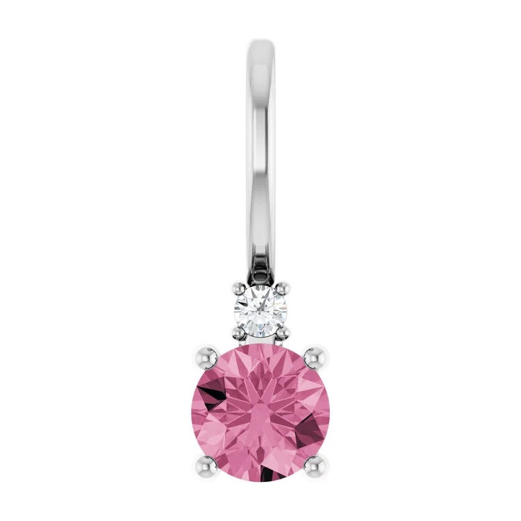 Birthstone Pendant, Diamond Accented Style - 88002 - Image 19