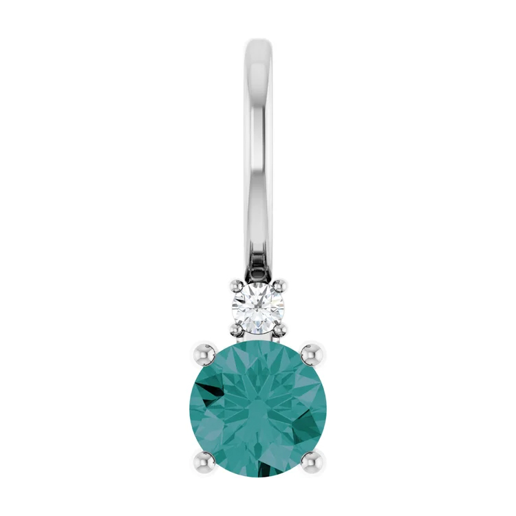 Birthstone Pendant, Diamond Accented Style - 88002 - Image 20