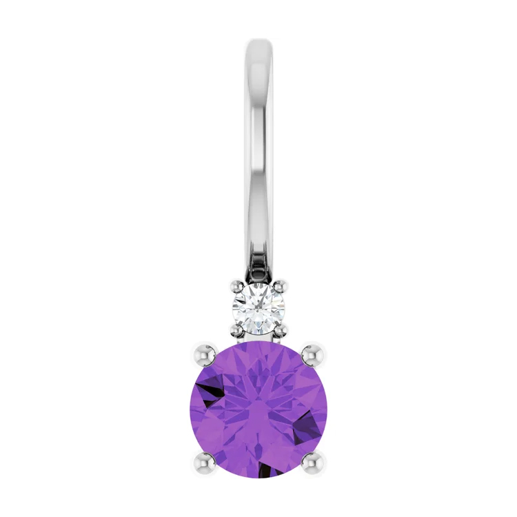 Birthstone Pendant, Diamond Accented Style - 88002 - Image 21