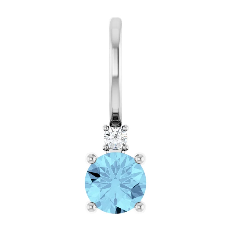 Birthstone Pendant, Diamond Accented Style - 88002 - Image 22
