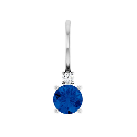 Birthstone Pendant, Diamond Accented Style - 88002 - Image 23