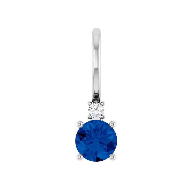 Birthstone Pendant, Diamond Accented Style - 88002 - Image 23